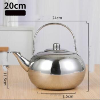 Inductie Kookplaat Bal Vorm Roestvrij Staal Duurzaam Waterkoker Theepot Restaurant Home Met Filter Veilig Koffiezetapparaat Hotel: 20CM 23.L