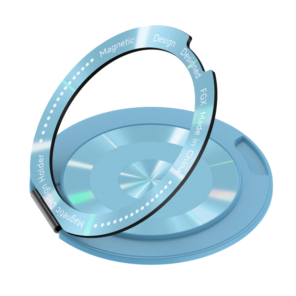 Ultra-thin 360 rotating mobile phone holder paste-type lazy universal desktop ring magnetic back sticker: Orange