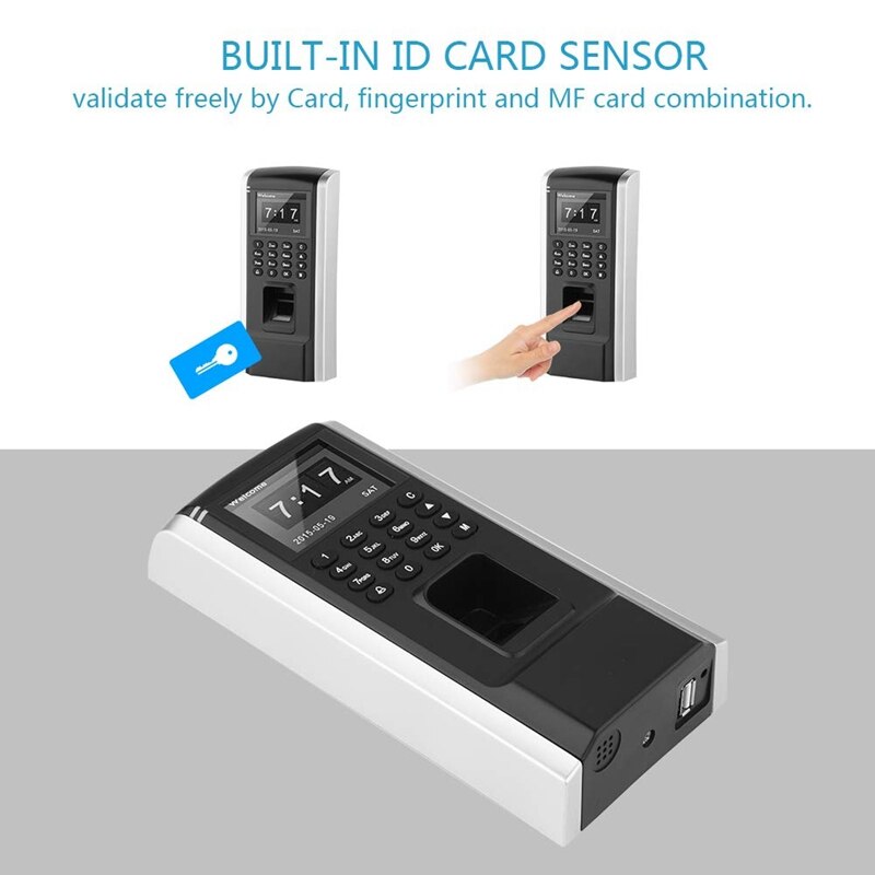 F8 Fingerprint Recognition Device Fingerprint Access Control Employee Time Attendance 2.4 Inches TFT Sn Access Controller