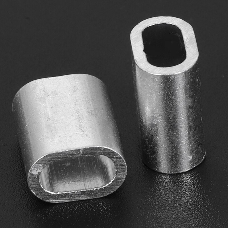 110 stuks staaldraadkabel aluminium mouwen clipfittingen kabelklemmen , 100 stuks 1.2mm & 10 stuks m