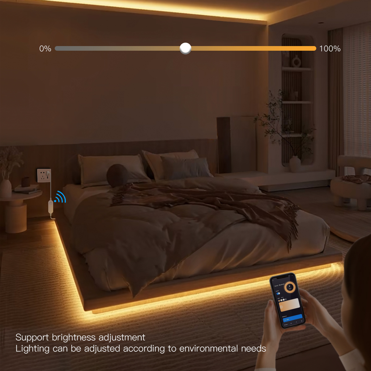 Tira de luces LED ZigBee COB, luces inteligentes Tuya Alexa, cinta LED de neón regulable USB de 5V con controlador de atenuación Wifi, decoración para dormitorio, habitación y cocina
