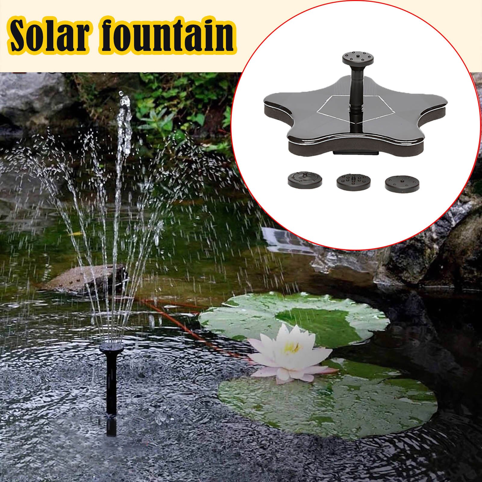Solar Fountains Floating Outdoor Pool Water Feature Floating Fountains