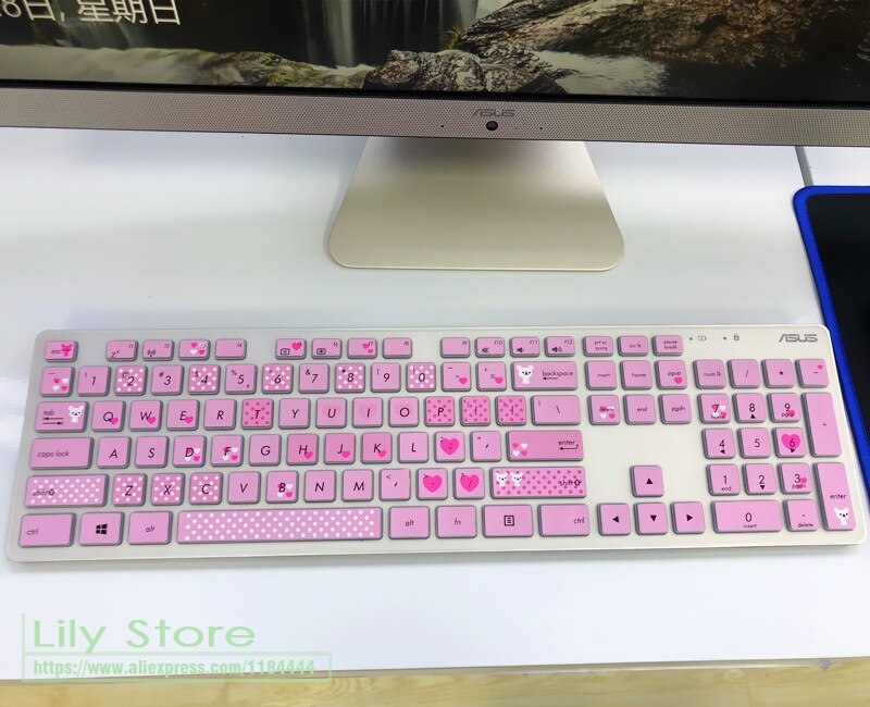 For Asus Vivo AiO V221 V272 V222 V221IC V227UN V272UA V222GB V222UA V222GA V222UB Desktop PC silicone Keyboard Cover Protector: cartoon