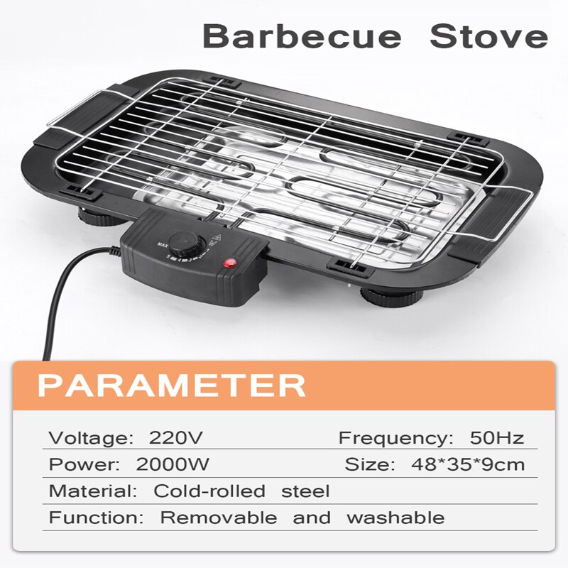 Huishoudelijke Elektrische Verwarming Barbecue Grill Oven Rookloze Indoor Carbon Gratis Vlees Kebab Koffiebrander Bbq Pan Kookplaat Bakplaat