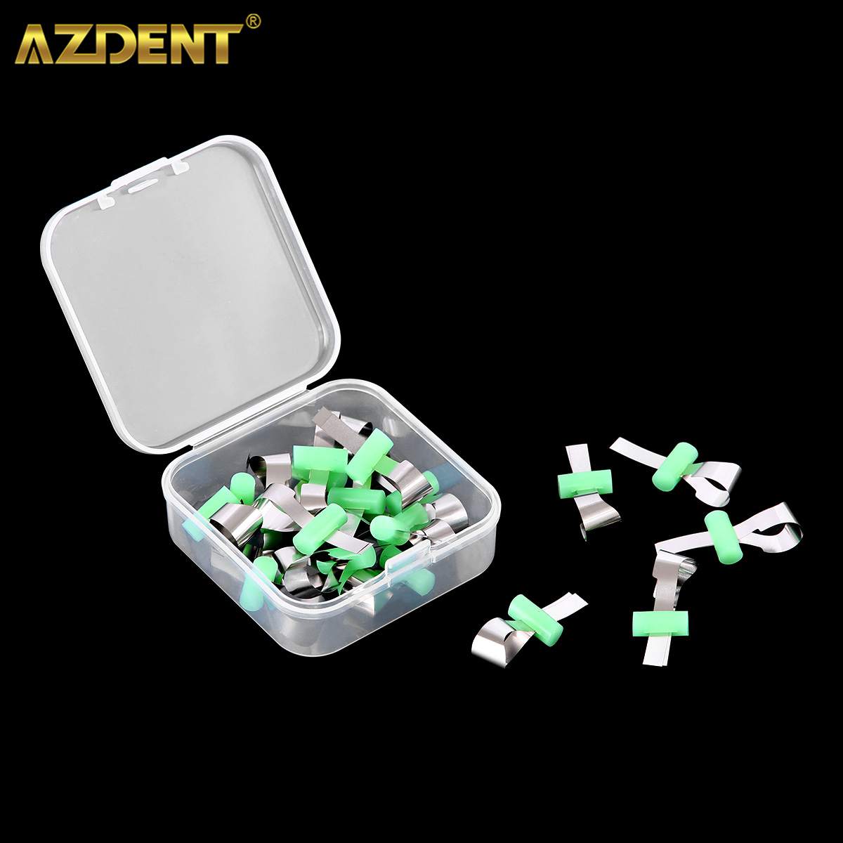 AZDENT-Hoja de formación Dental, Material de matriz de dentista de Matrice de poliéster contorneado Seccional de ortodoncia para dientes frontales