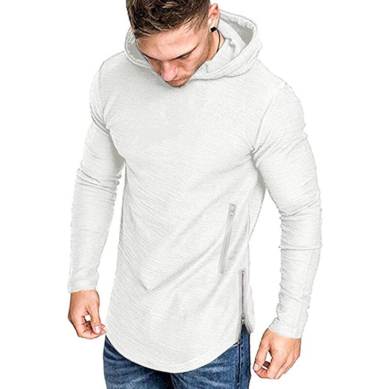 4 cores homens camisolas com capuz manga comprida cor sólida zíper esportes casual outono primavera hoodie exercício outfits plus size S-2XL