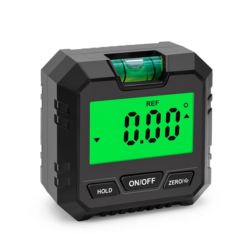 Precision Digital Inclinometer Electron Goniometers Magnetic Base Digital Protractor Angle Finder Bevel Box: Black