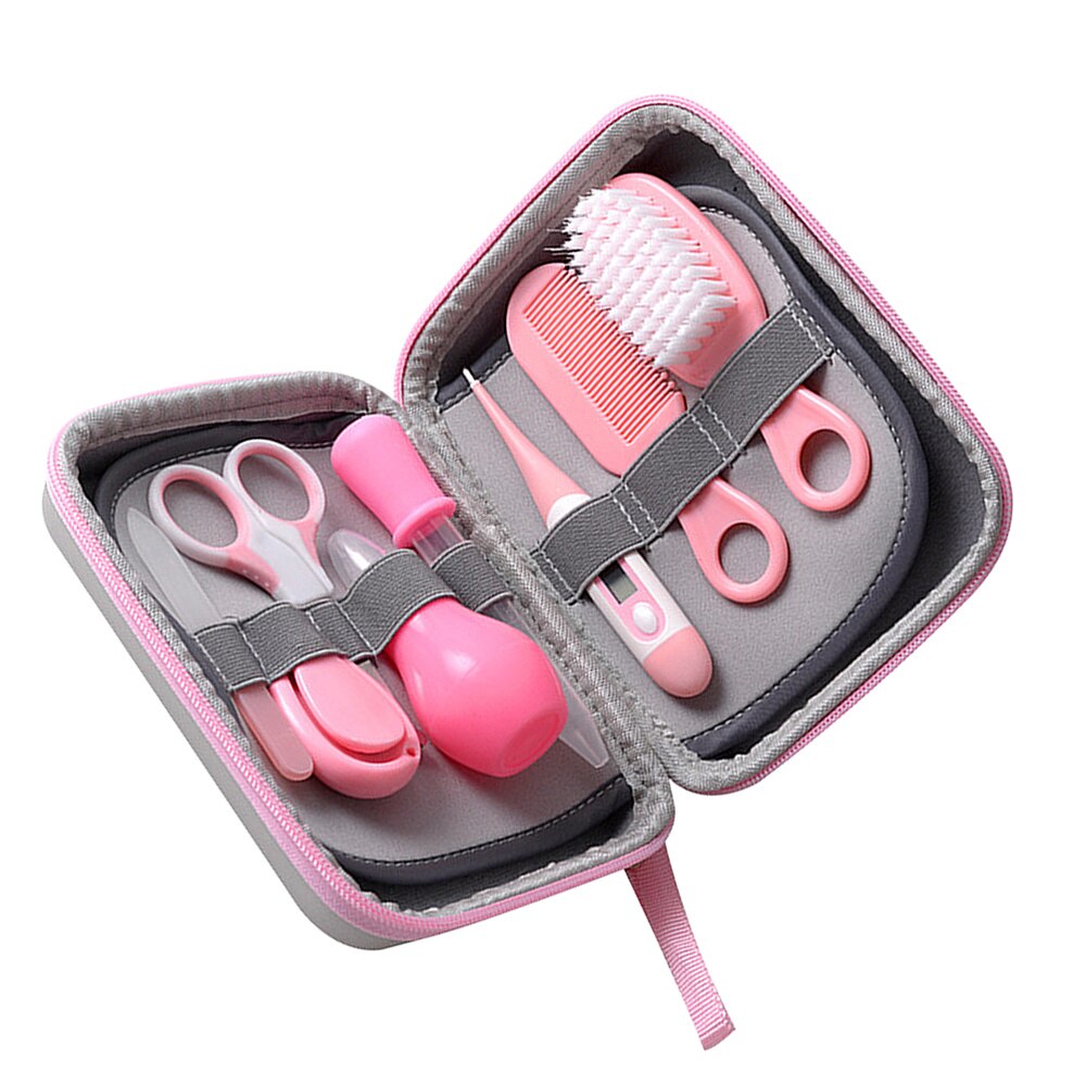 8-In-1 Baby Care Kit Creatieve Nagelknipper Nagelvijl Baby Kam Borstel Safe Feeder Neuszuiger set