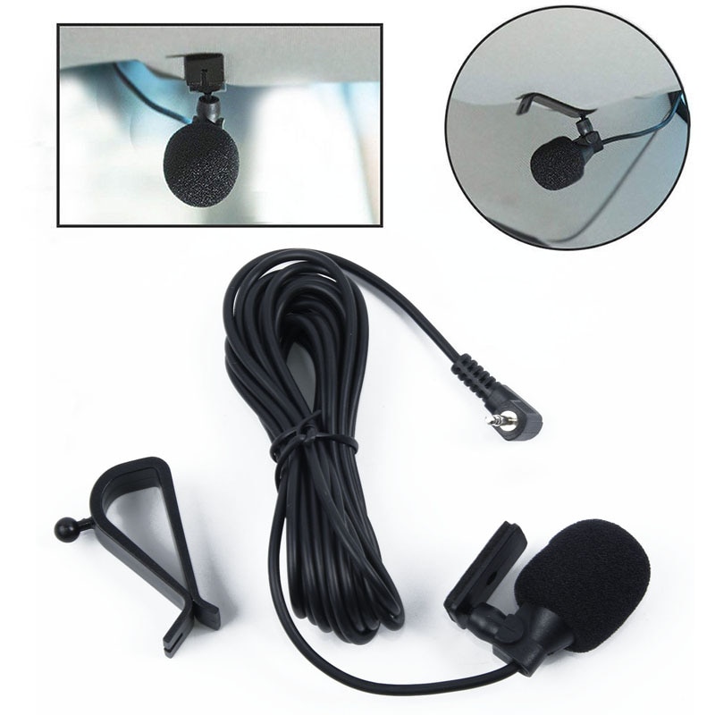 Zwart 3 M 2.5 Mm Bluetooth Externe Microfoon Voor Auto Pioneer Stereos Radio Ontvanger Winddicht Foam Cover Microfoon