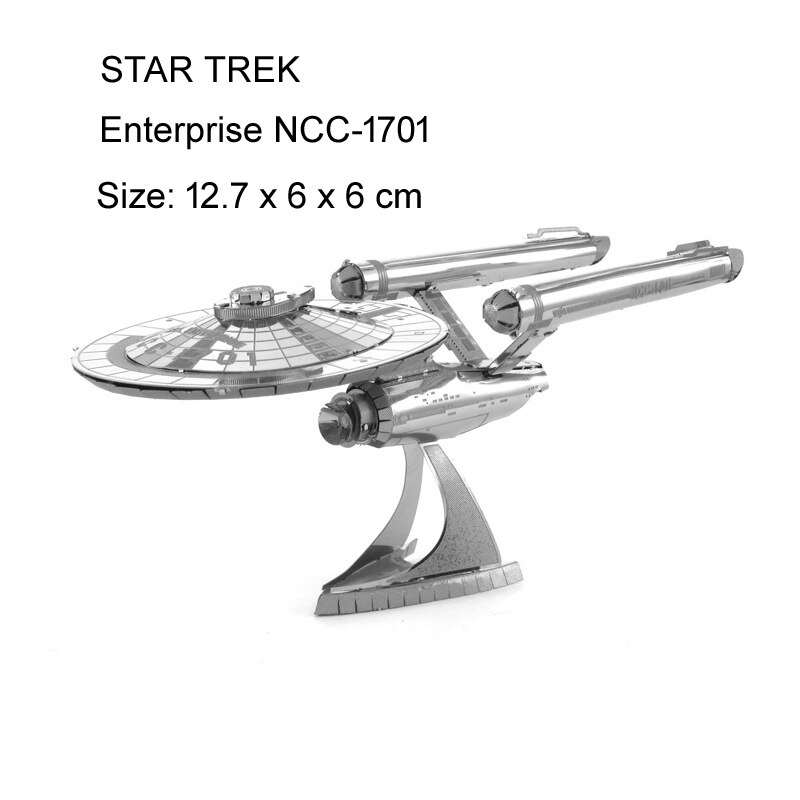 Starship 3D Metal Puzzle Enterprise NCC-1701-D Bird of Prey model KITS Assemble Jigsaw Puzzle Toys For Children: 113-NCC-1701