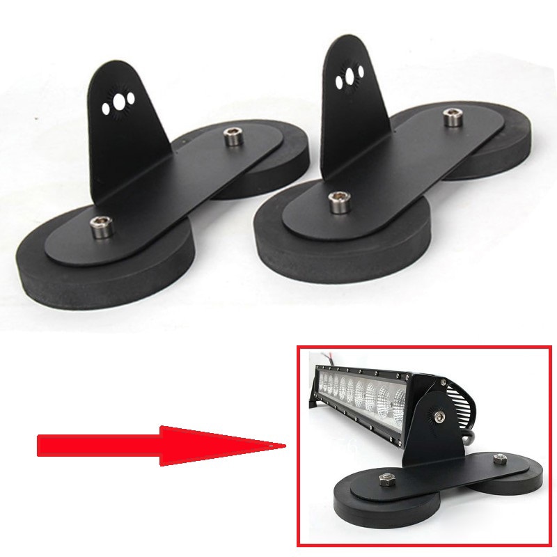 Billys magnet takkrok ledet bar brakett gummi magnetisk billampe holder ledet stråle suger stativ til arbeidslys / offroad bar