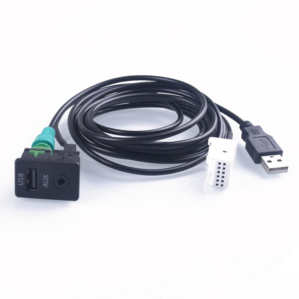 Aux usb bryter til vw polo magotan touran touran golf bora jetta passat cc: Svart