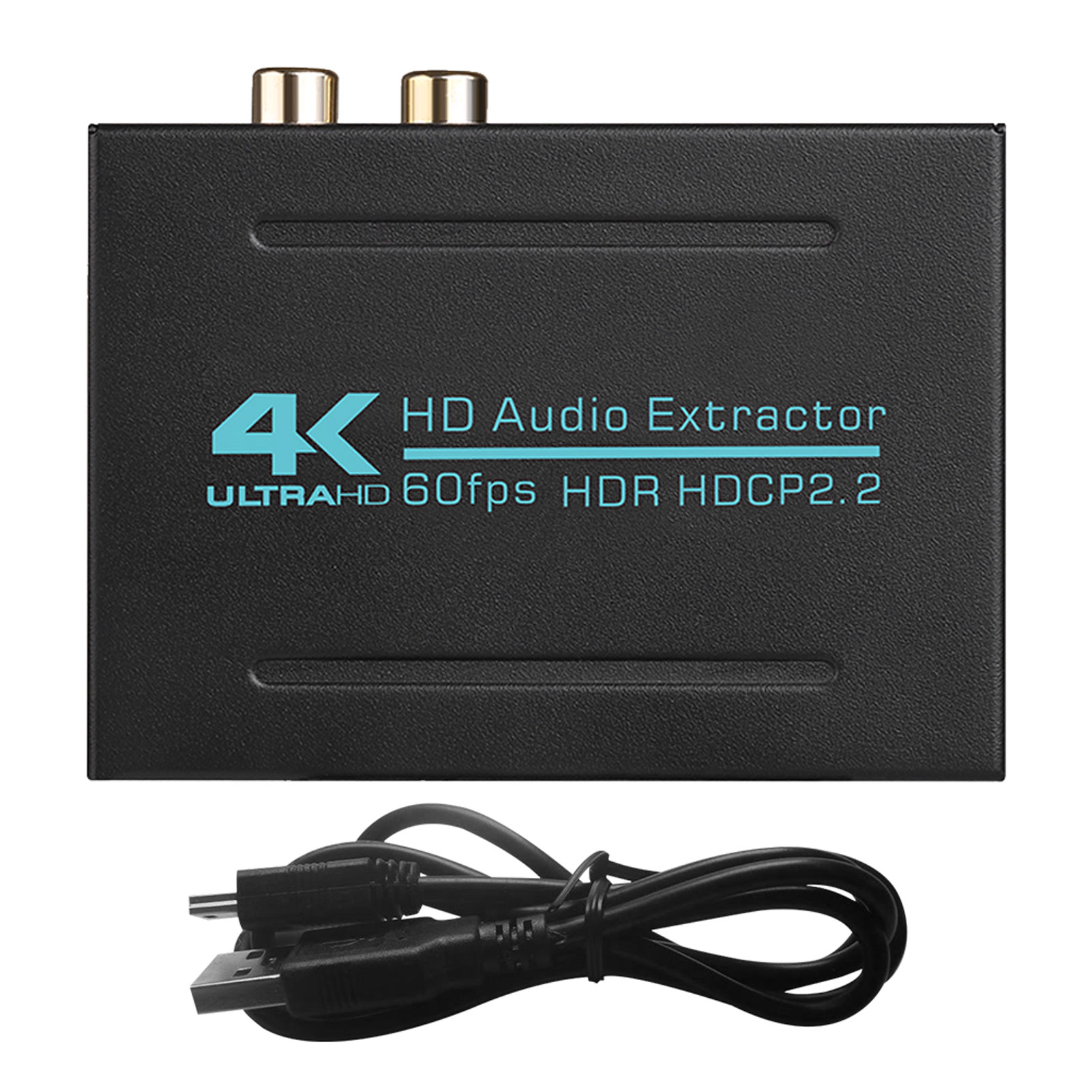 4K Easy Use SPDIF Fiber Portable Teaching Analog Output Theater Converter L/R Stereo Small HD 60FPS Audio Extractor Splitter