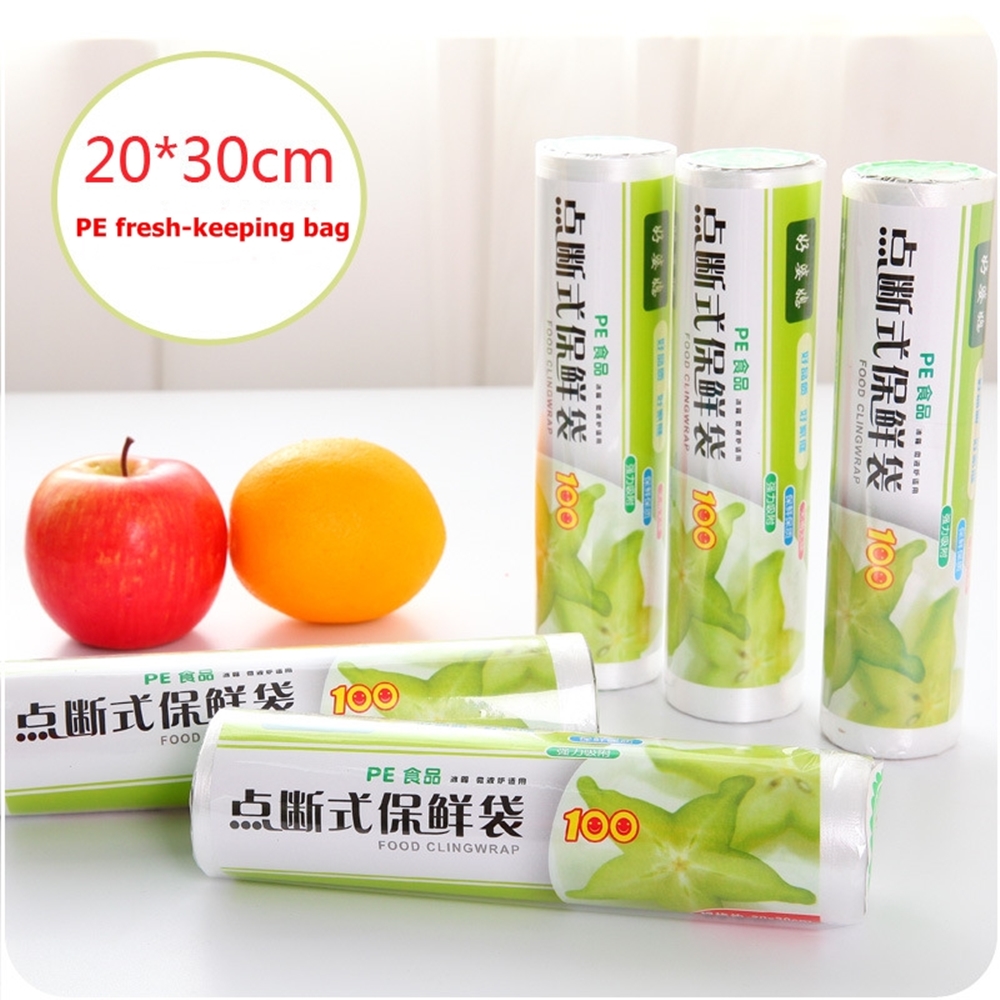 Fruit And Vegetable Fresh-keeping Bag 50pcs / Bag Thickened Breakpoint Food Fresh-keeping Bag Can Be Microwaved And Refrigerated
