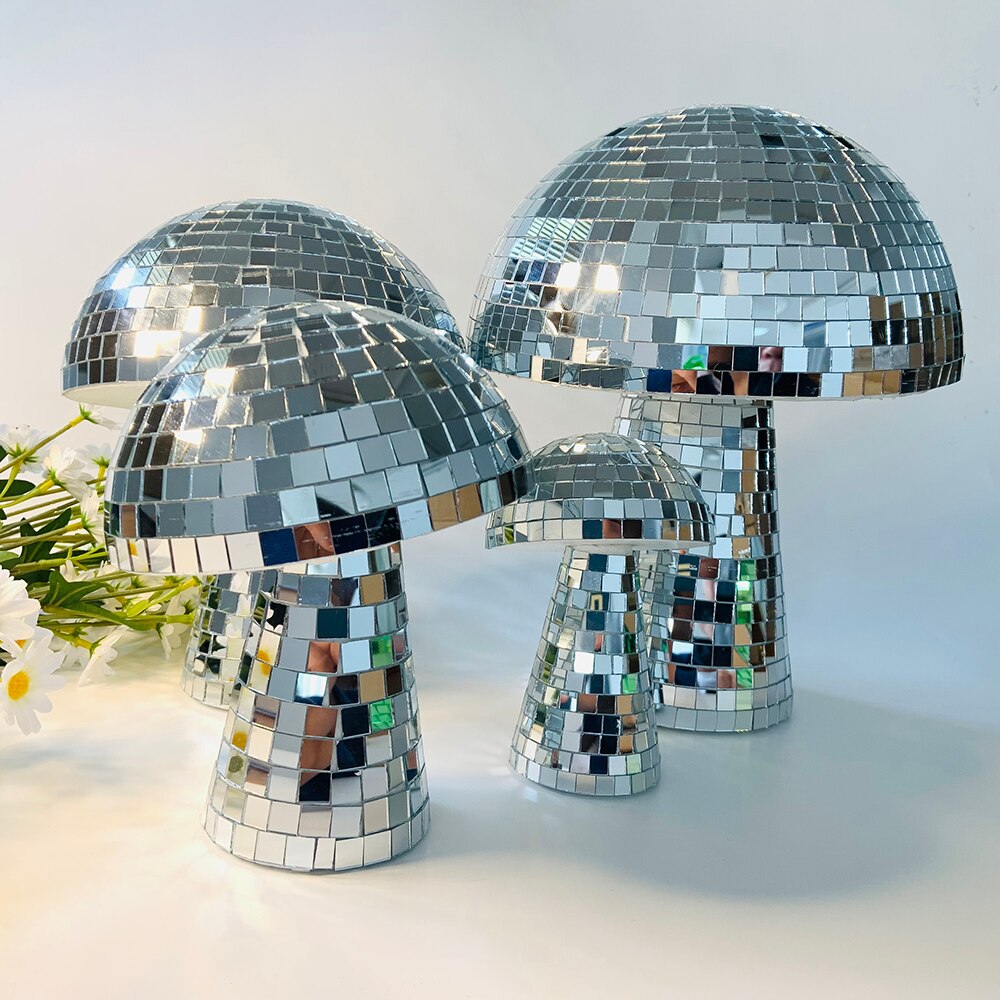 Disco Champignon Boule Champignon Rétro Boule Disco Mur Fenêtre Décoration De Bureau Enterrement De Vie De Jeune Fille, Fête D&#39;anniversaire, Douche Nuptiale