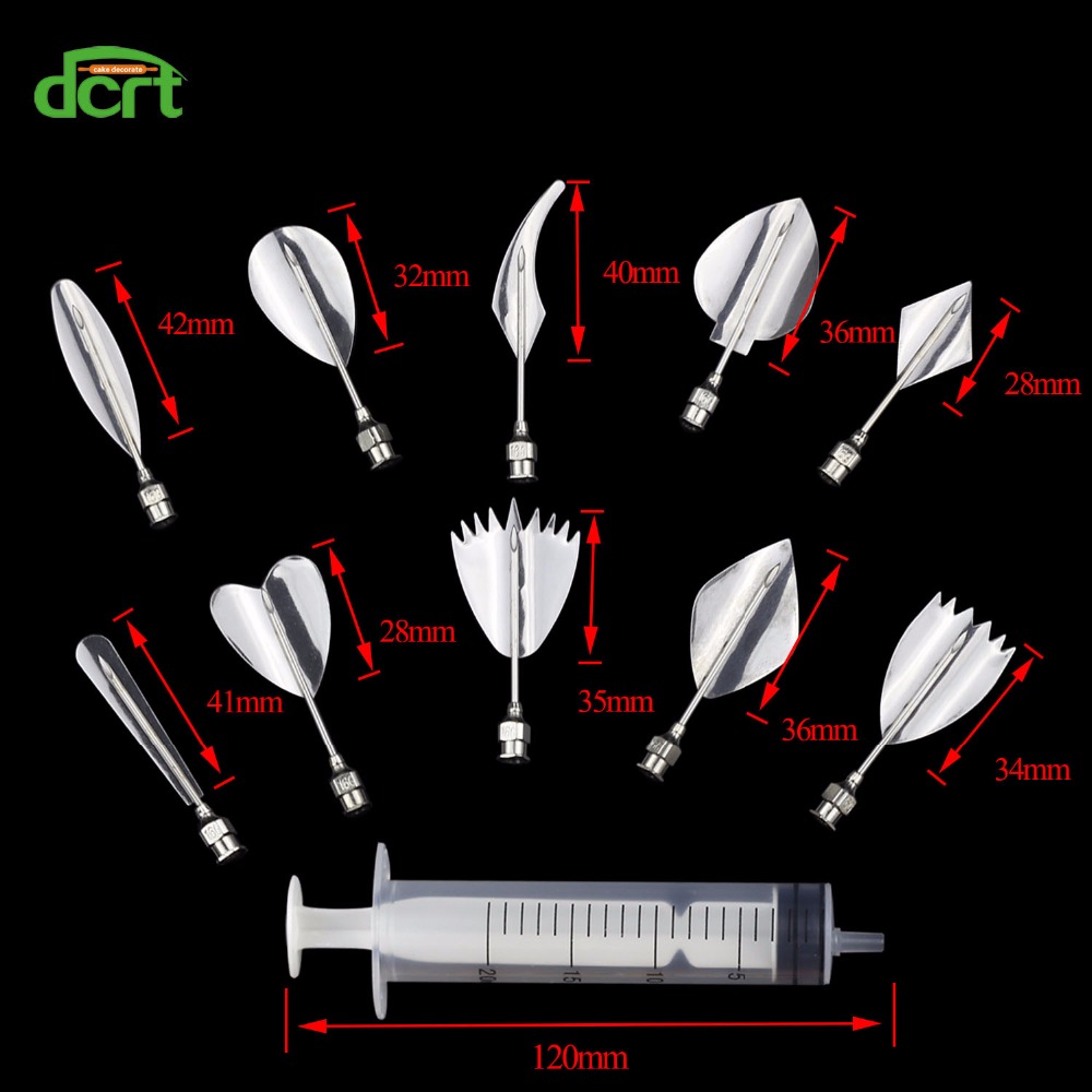 11Pcs/Set 3D jelly Flower Art Tools Sets,DIY Jelly Cake Decorating Tools Gelatin Art Tools Cake Mold for Baking