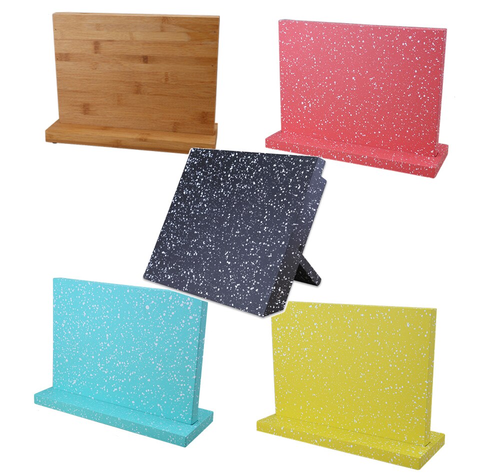 Kitchen Knives Organizer Holder Magnetic Stand Block Wood or Plastic Kitchen Knives Storage Large Capacity Knife Rack 5 Styles