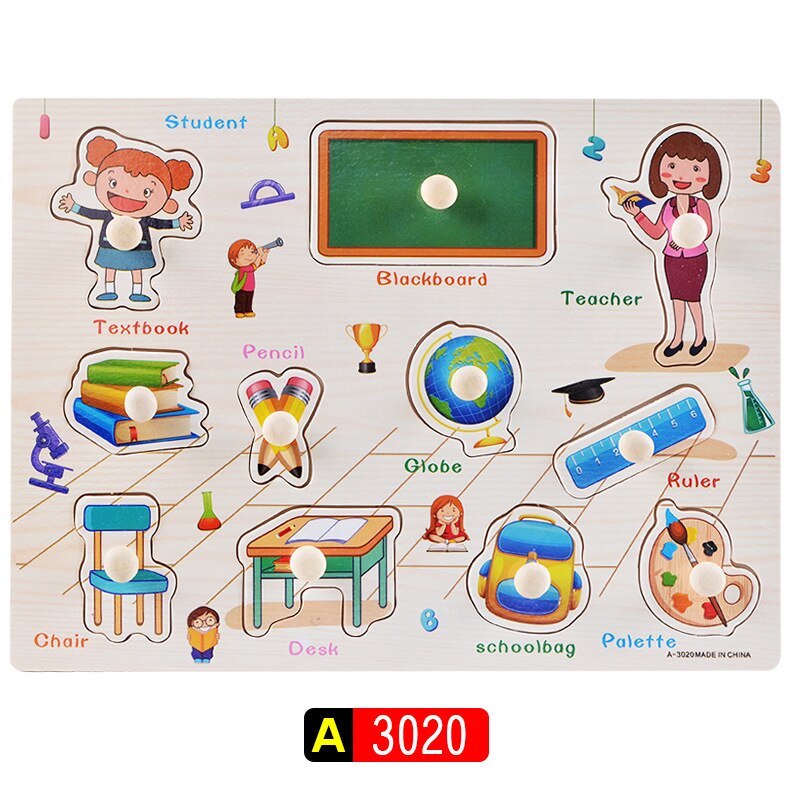 Baby Spielzeug Holz Puzzle/Hand Greifen Bord Set Vielzahl Pädagogisches Cartoon Puzzle Spielzeug für Kindergarten Kind