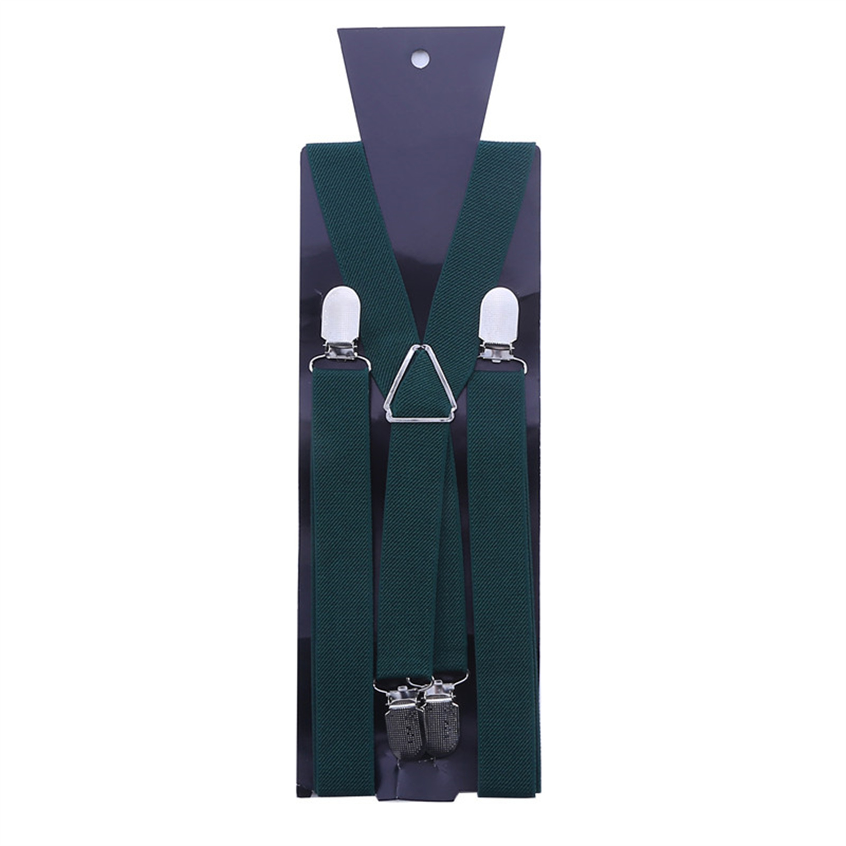 Tirantes elásticos ajustables con espalda en X ancha para hombre, 1 unidad, con Clips metálicos resistentes, a la: Verde