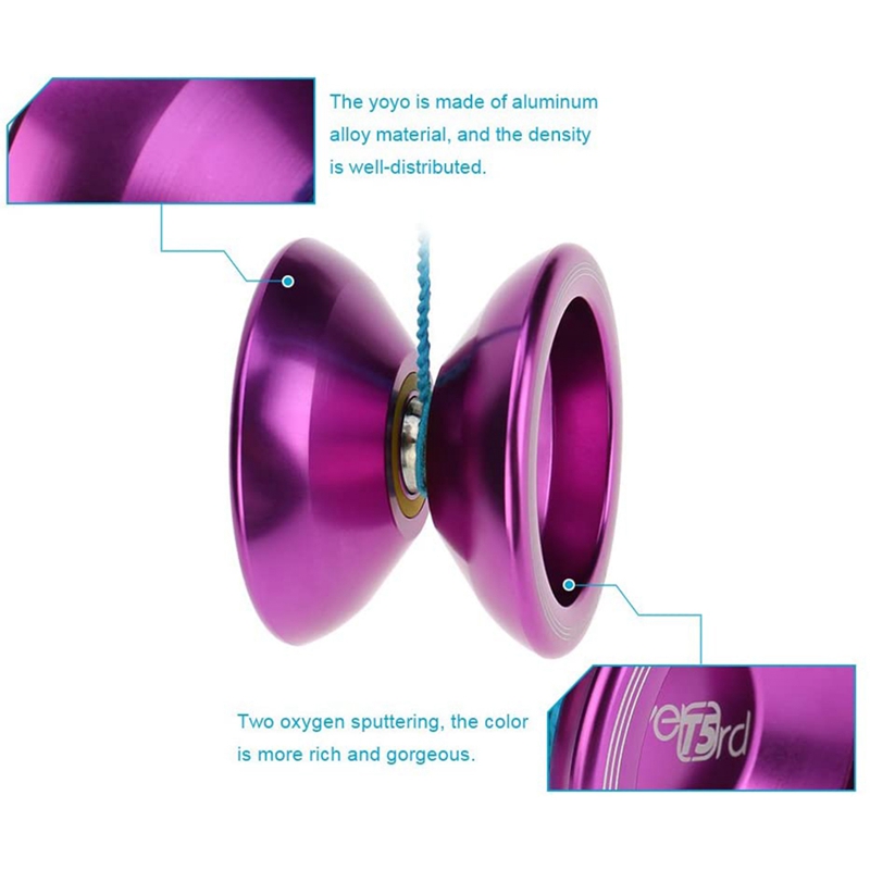Magicyoyo unresponsive yoyo  t5 overlord aluminum metal alloy yoyo 8 ball kk bearing with string