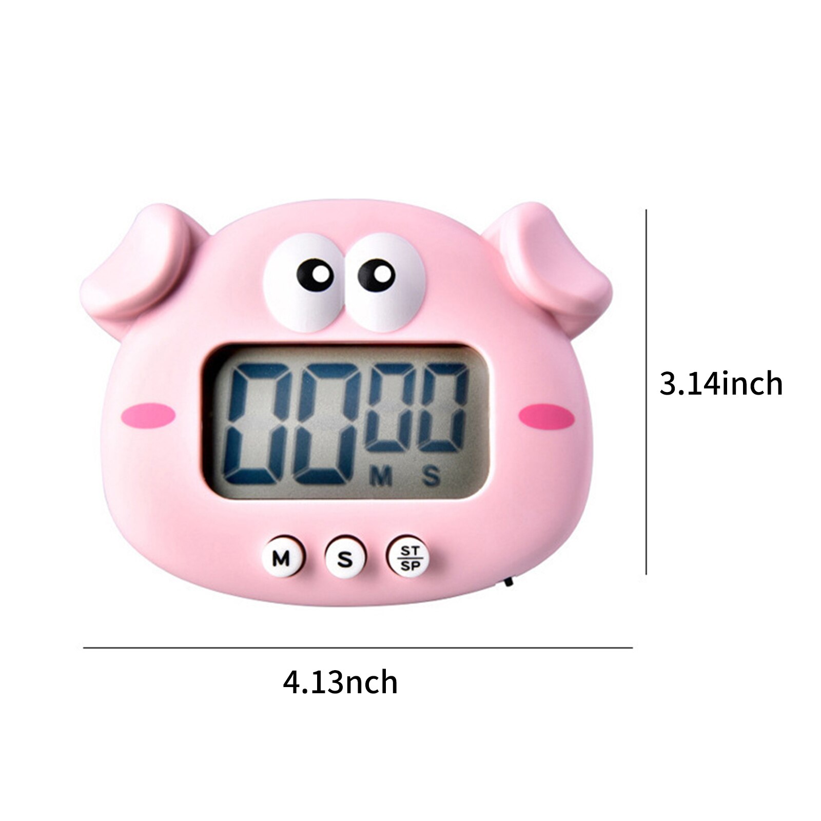 Kitchen Timer Loud Alarm Cooking Timer Countdown Magnetic Clock Timer Cute Animal with Back Stand for Time Management Timer: Type 4