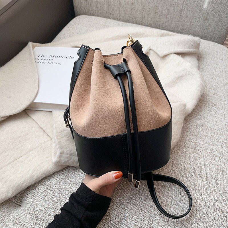 Winter Zak Vrouwen Mode-koreaanse Mode Een Schouder Messenger Bag Mode Emmer Zak: Khaki