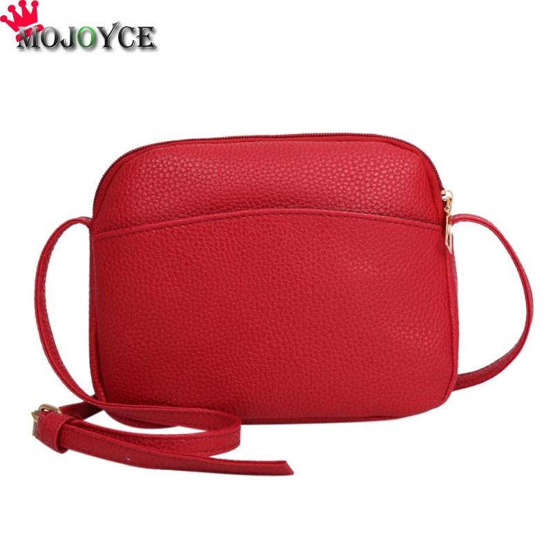 Vrouwen Pu Lederen Messenger Handtassen Shell Schouder Crossbody Bag Solid Kleine Tassen Voor Vrouwen Sac A Main Dames Hand tas: Red