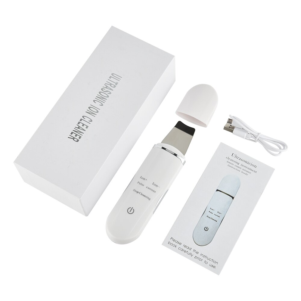Ultrasonic Face Cleaner Skin Scrubber Deep Face Cleaning Machine Peeling Tool Skin Blackhead Removal Vibration Acne Exfoliating: Default Title
