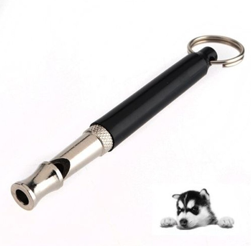 Black Pet Dog Puppy Adjustable Ultrasonic Sound Training Obedience Whistle