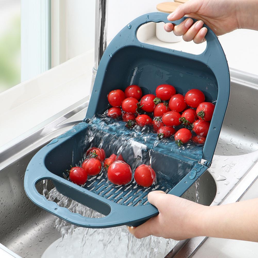 Haushalt Ablauf Korb Umweltfreundliche Einfach zu Hängen Kunststoff Obst Sieb Korb für Gemüse Obst Küche Gerät Sieb