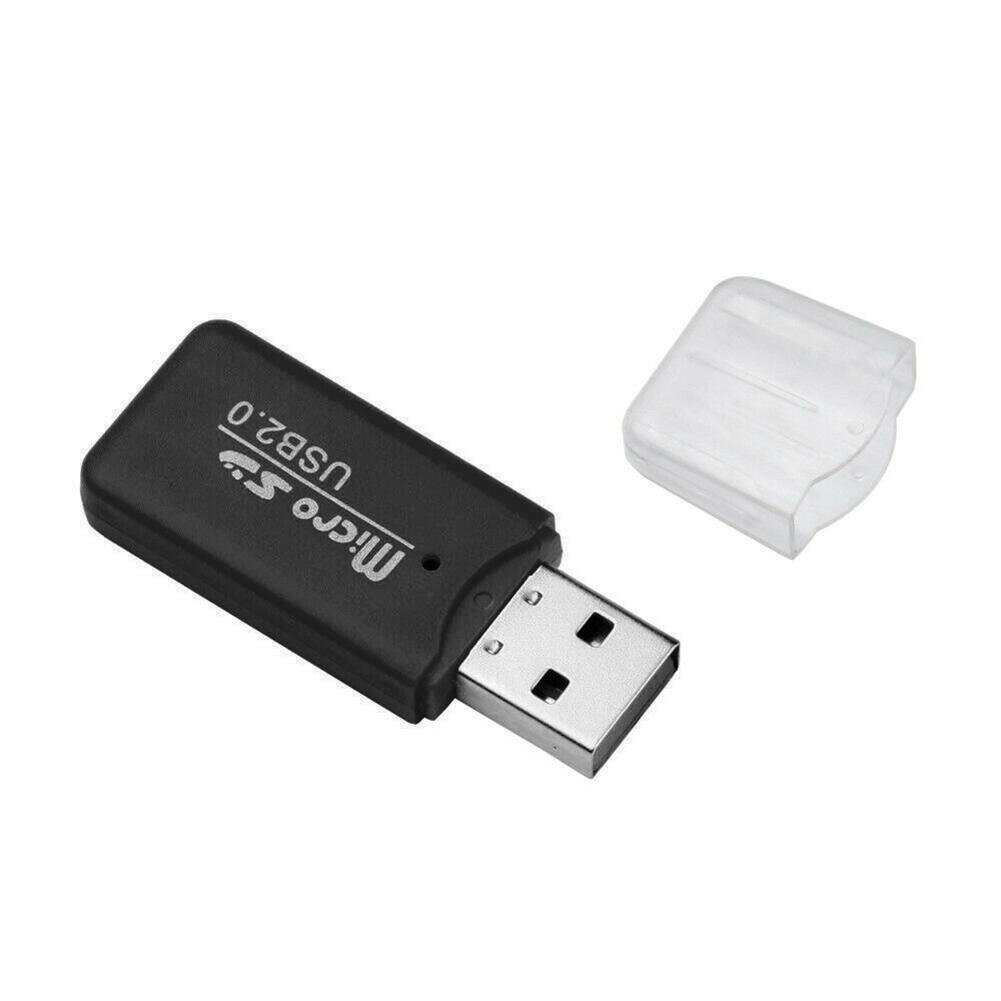 Mini Draagbare Kaartlezer Usb 2.0 Tf Micro Sd Geheugenkaart Lezer Voor Pc Laptop Computer Card Writer Adapter Flash drive: Black