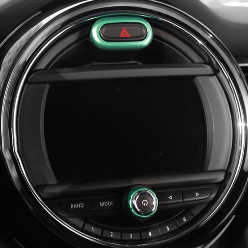 Car Warning Light Button Sticker For MINI Cooper ONE F54 F55 F56 F57 F60 Central Control Radio Knob Cover Decoration Accessories