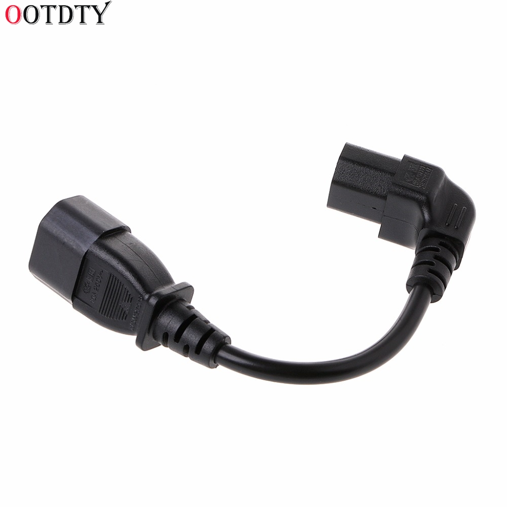 Male to Female C14 C13 PLug PDU Extension Power Cable Connector Right Angle