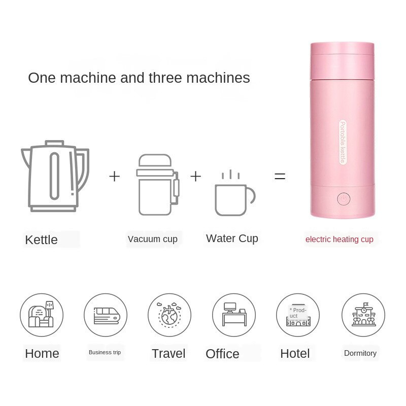 Tasse d'eau chaude électrique de voyage petite capacité bouilloire électrique Portable petite bouilloire tasse d'eau de chauffage tasse d'eau domestique