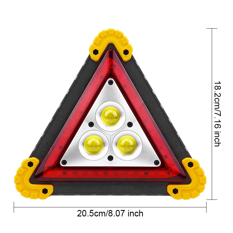 4 Modes Oplaadbare Led Noodverlichting Waarschuwing Gevaar Trilight Driehoek Voor Voertuig Afbraak Auto Veiligheid Kits Accessoires