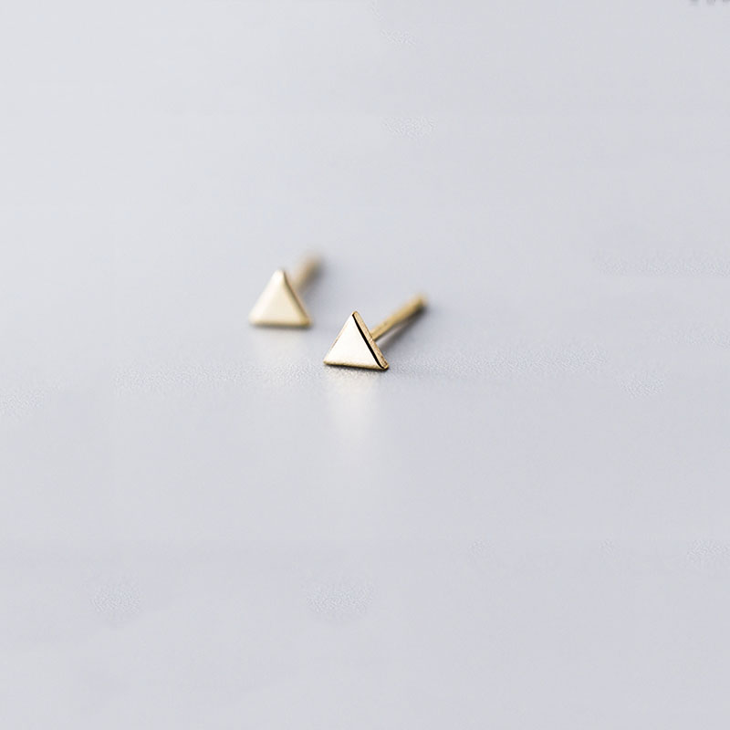 WTLTC Simple Mini Heart Star Cross Stud Earrings 925 Sterling Sliver Small Tiny Studs Earrings Femme Minimal Round Post Earrings