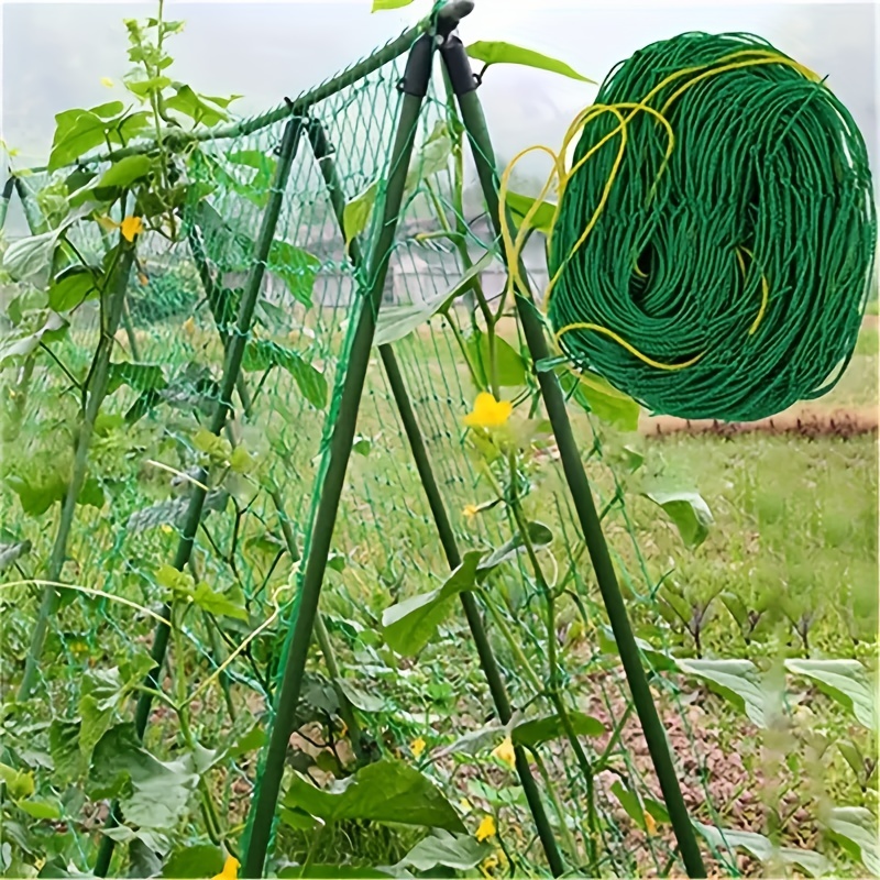 Pérgolas enrejadas para plantas, Red de cultivo de poliéster resistente, malla cuadrada para plantas trepadoras, 1 unidad: Naranja