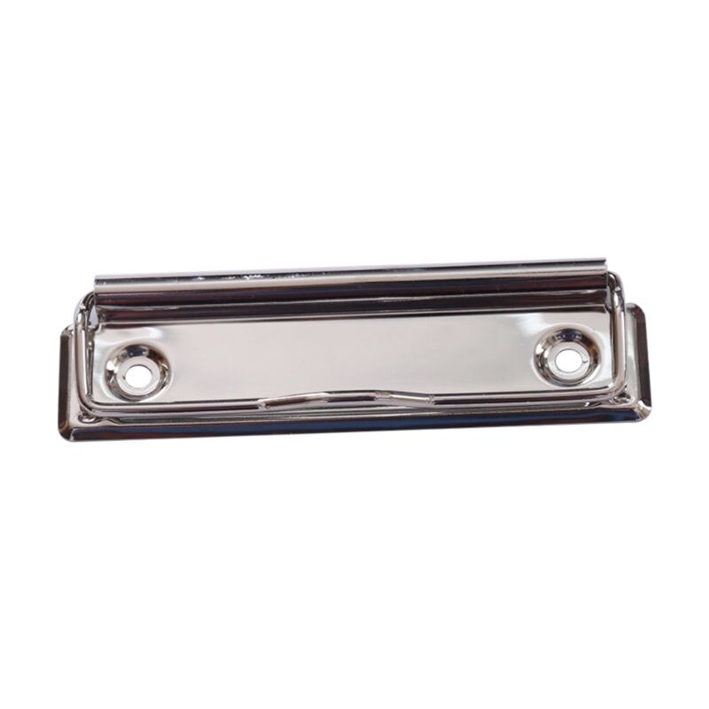 Mountable Metal Clipboard Clips Spring Loaded Surface Mount Handle with Rubber Feet Hardboard Clamps Bag Hardware Accessory: Silver