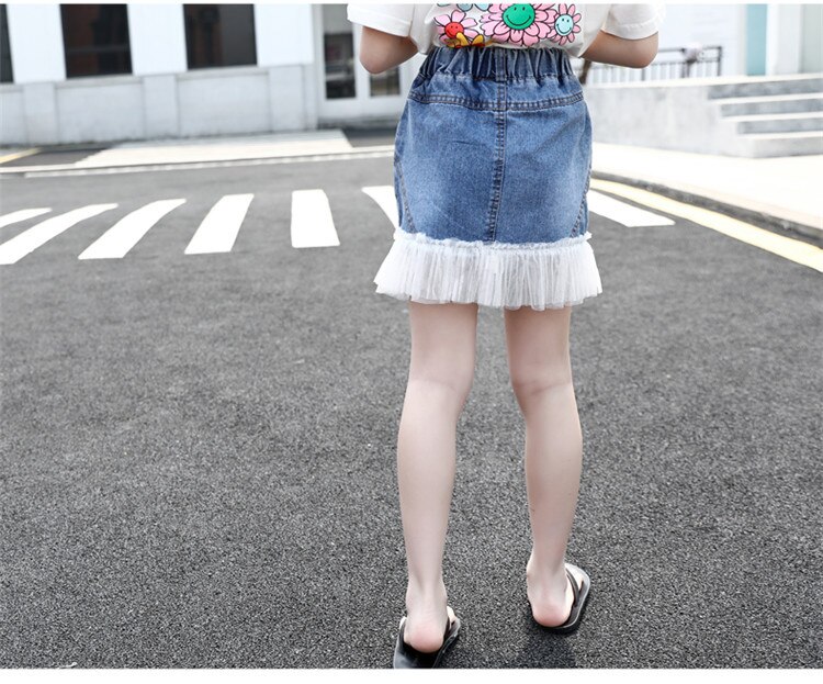 teenage girls denim skirt 12 years old children clothes girl casual