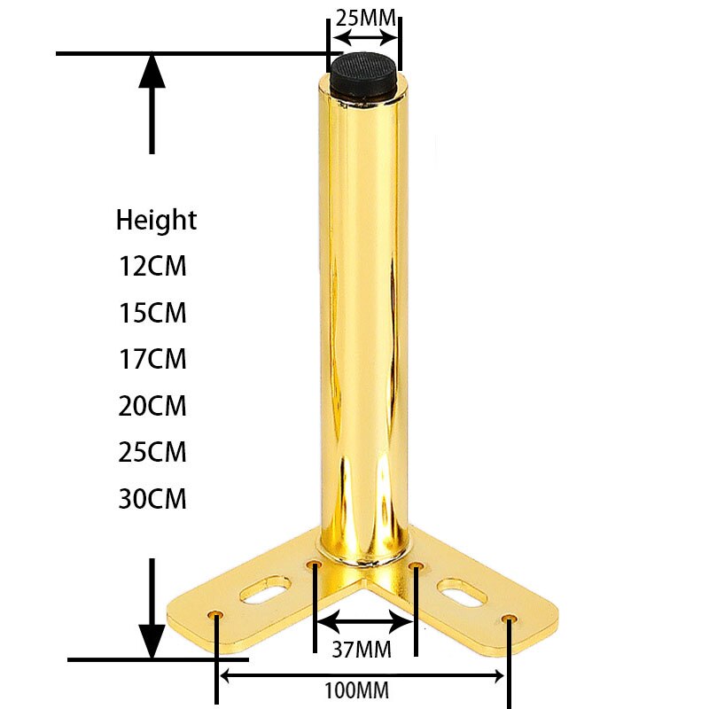 1/4PCS Adjustable Metal Furniture Legs Replacement for Sofa Office Couch Cabinet TV Stand Leg Black Iron with Screws