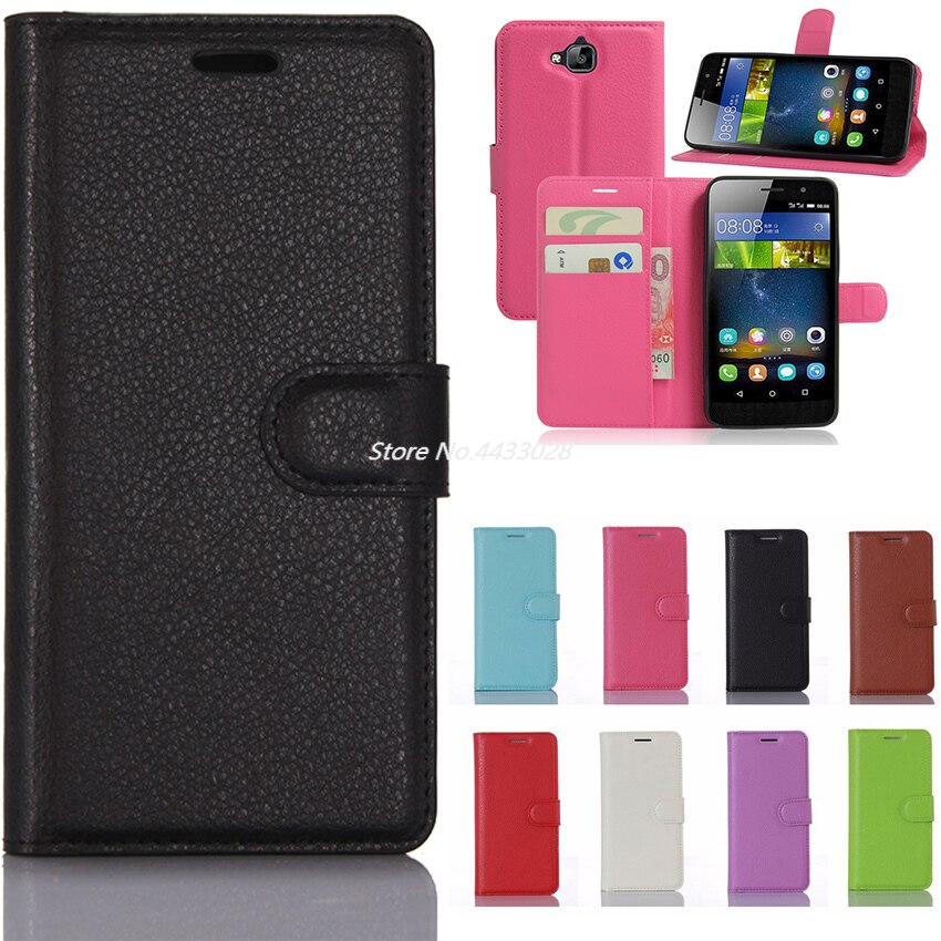For Huawei Y6 Pro TIT-U02 TIT-L01 Case Leather Flip Back Cover For Huawei Y6 Pro Enjoy 5 Honor 4C Pro TIT U02 L01 Phone Cases