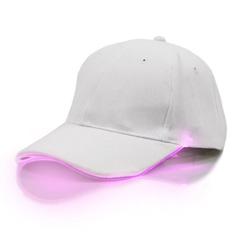 Cool LED Baseball Cap Battery Operated Shine at night Cotton Peaked Hat Outdoor Sports Wear With Adjustable Back Closure: 4