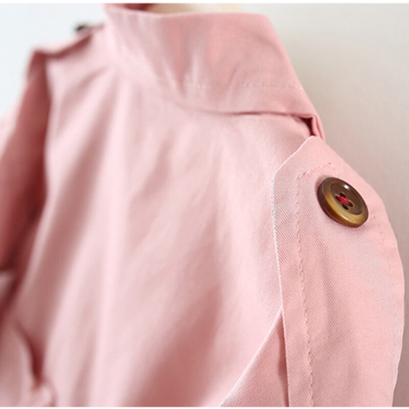 Baby Lotus Herfst Winter Kids Trenchcoat kinderen Baby Meisje Kleding Windjack Mode Effen Kleur Peuter Trenchcoat