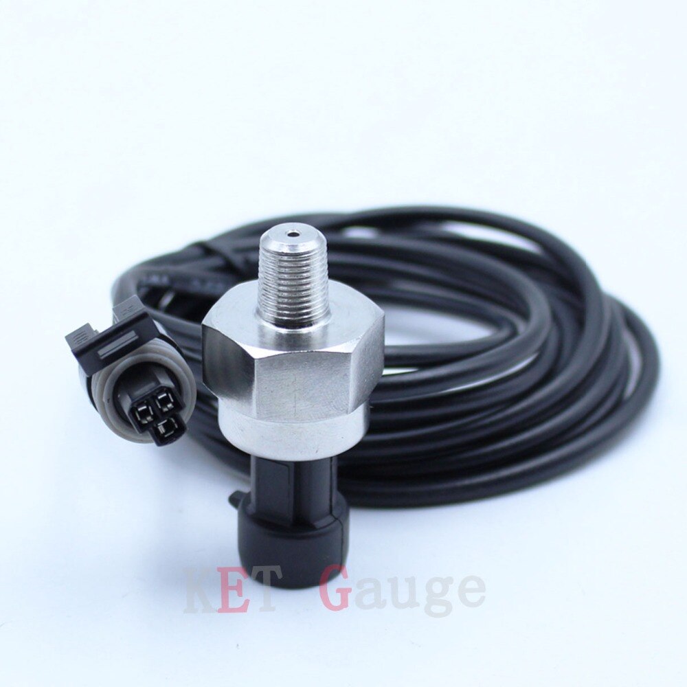 NPT 1/8 0-1.0Mpa (0-10bar) Stainless Steel Not carbon steel alloy shell Replacement electric Oil Fuel Pressure Sensor