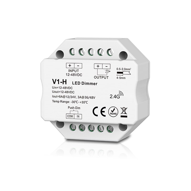 LED Strip Dimmer 12V 24V 15A Output PWM Wireless RF Switch ON OFF With 2.4G Dim Remote for 5050 3528 Single Color LED String
