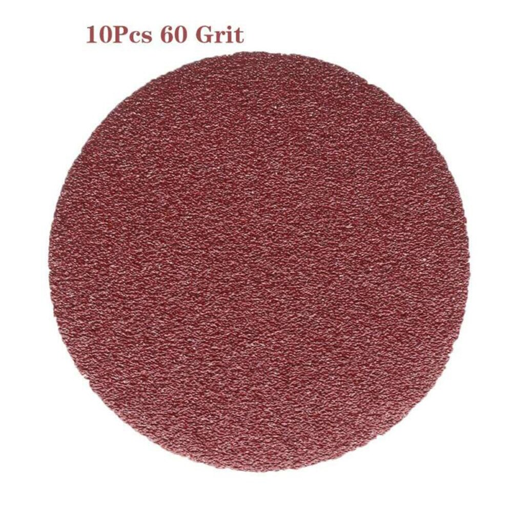 10pcs 5inch/125mm 40-2000Grit Round Shape Disk Sand Sheets Sandpaper Polishing: Brown