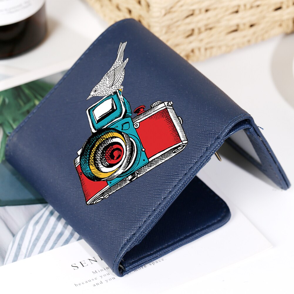 Mode Vrouwen Portefeuilles Vrouwelijke Prints Patronen Korte Trifold Portemonnees Lederen Dames Rits Kaarthouder Clutch Bag