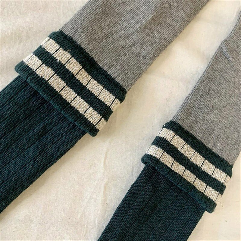 Peuter Kinderen Kousen Baby Meisje Patchwork Leggings Kinderen Katoen Panty Voor Meisjes Gebreide Volledige Lengte 2022 Lente