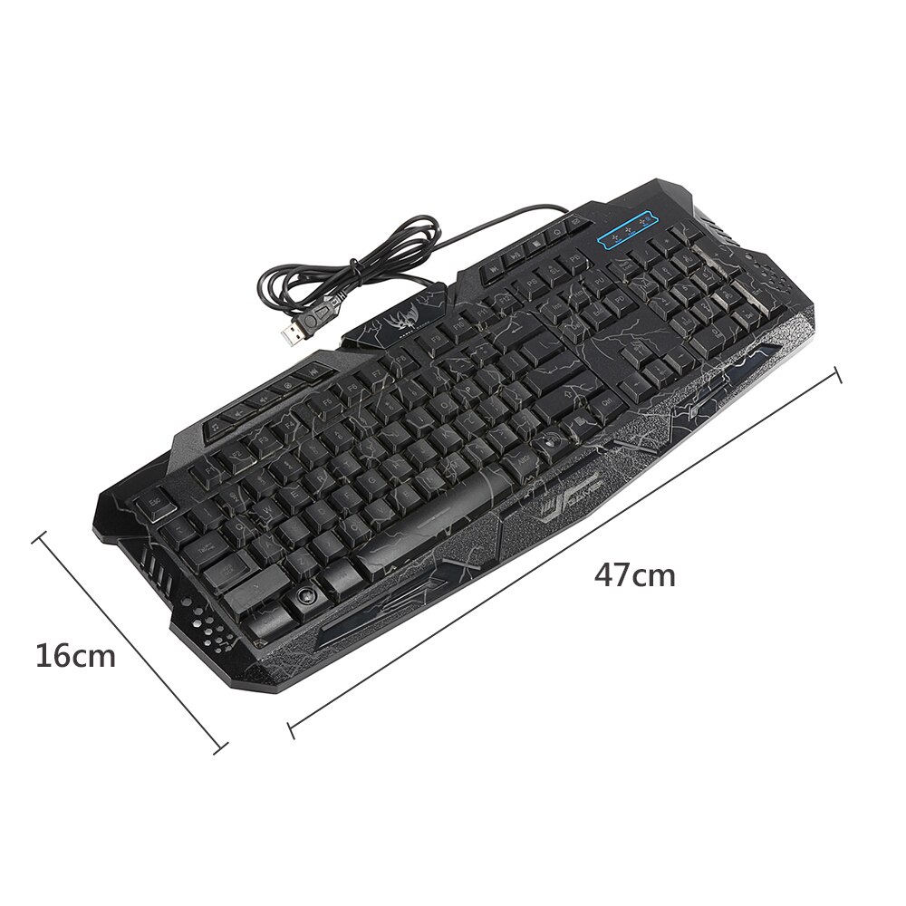 Tastatur Maus Combo Bunte LED Farbe Hintergrundbeleuchtung Ergonomische Spielen Tastatur 114 schlüssel mit 5500DPI Maus einstellen für Spielen Fans