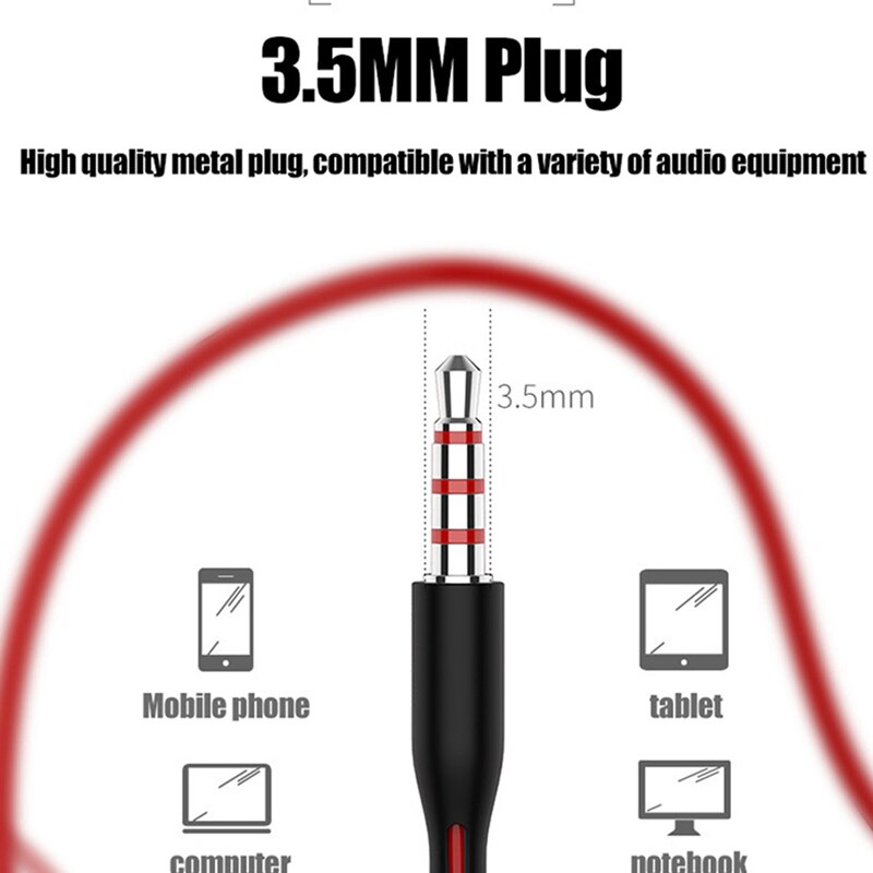 Auriculares con cable y micrófono para Xiaomi Redmi Note 9 Pro Max 8 Pro 8T 7 7S 5 K30 K20 8A Dual 7A 6 6A Y3 S2 Y2 GO